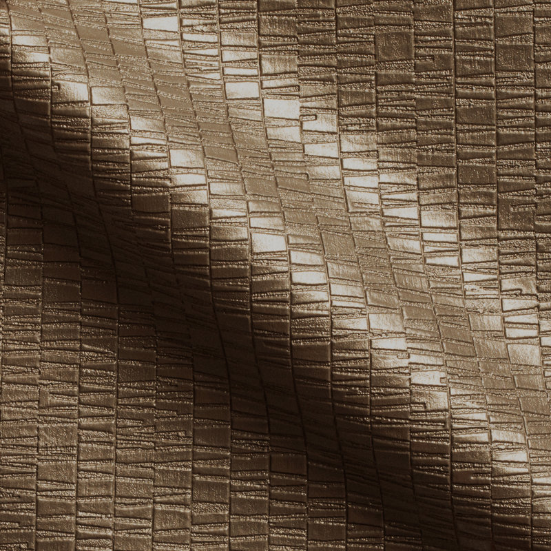 3' L x 54" W Textured Wallpaper Roll, Bronze/Brown