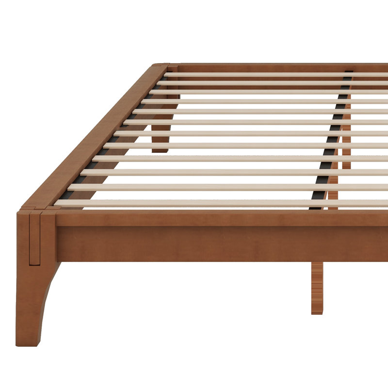 Bamboo Wood Platform Bed Frame, Brown