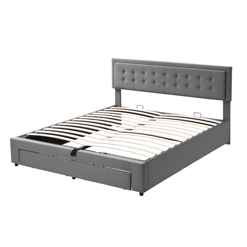 Upholstered Bed, King (5'), Grey
