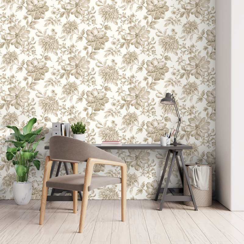 Arcilia 10.5m x 52cm Wallpaper Roll, Beige
