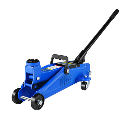 Floor Jack, Hydraulic Portable Car Jack, 2-Ton Capacity, Heavy-Duty  Single Piston Service Jack, Steel Racing Floor Jack With 5.3"–13" Lifting Range, Blue