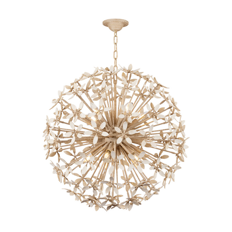 Corfu Chandelier in Ivory Coco