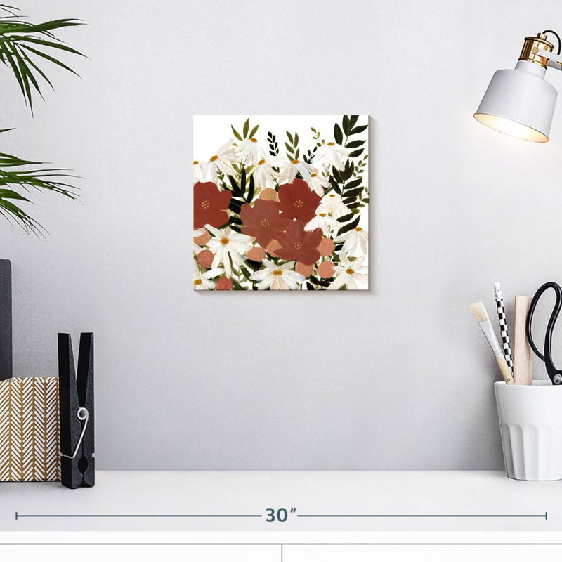 Harnek fleurs en terre cuite I, H 10 po x l 10 po