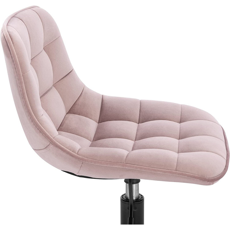 Suncrest Swivel Upholstered Adjustable Height Counter Stool with Metal Frame, Pink