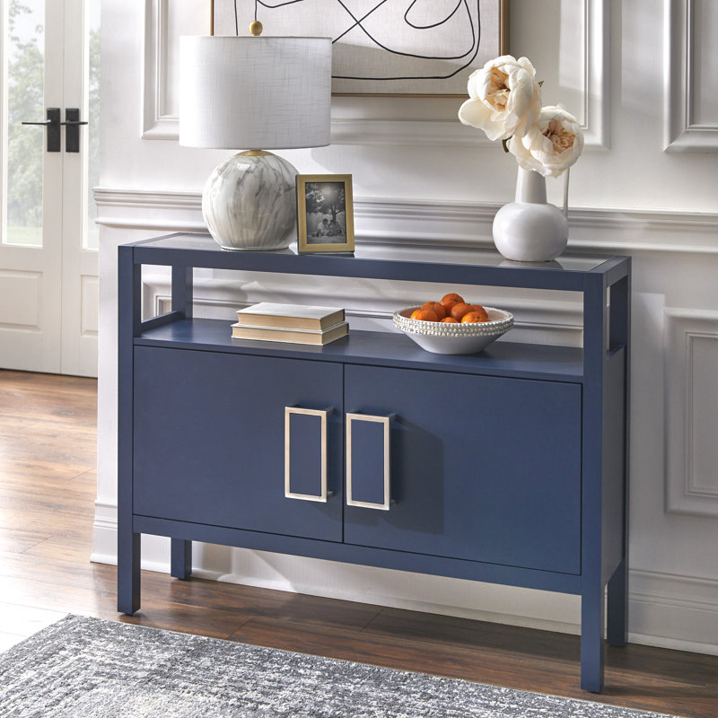Pearson Console Table, Blue;Clear