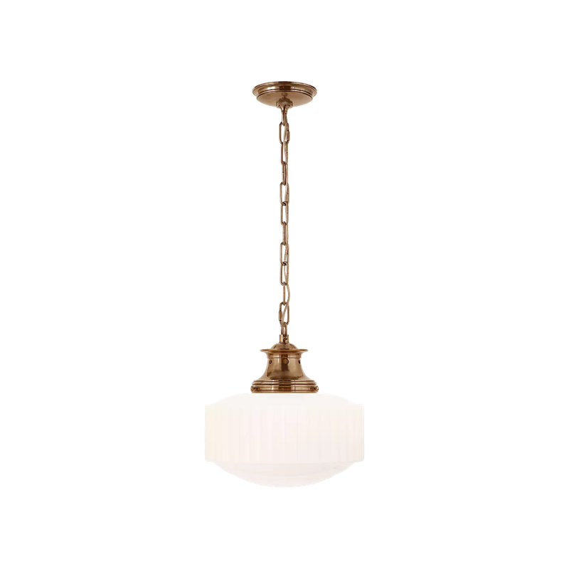 Thomas O'Brien Milton Road Flush Mount, Hand-Rubbed Antique Brass