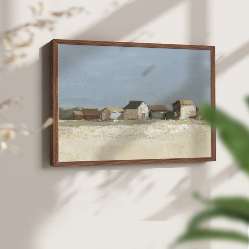 Seafront Shanties II -Framed Print - Restickable, Noyer, H 22 po x l 28 po