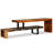 vidaXL Adjustable TV Stand/ TV Table with Ample Storage, 45.3x11.8x15.7 Inches-750830066