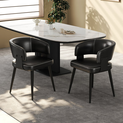 Modern Faux Leather Waterproof Upholstered Dining Chair