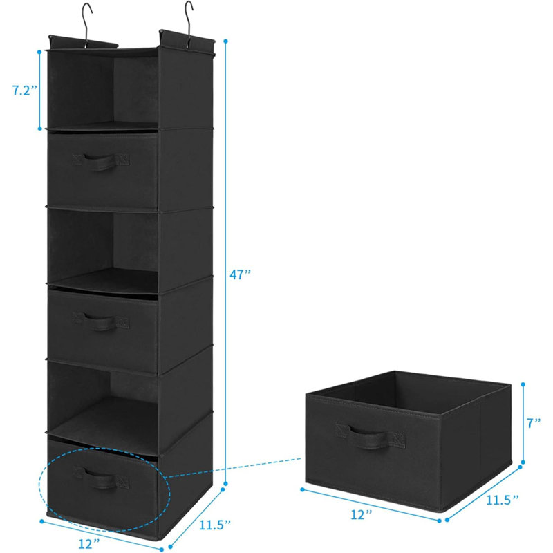 Skyelyn Hanging Organizer, Black