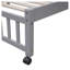 Lit superposé simple au-dessus d'un lit double en bois massif avec rangement pour escalier, 6 tiroirs et tablettes flexibles, gris