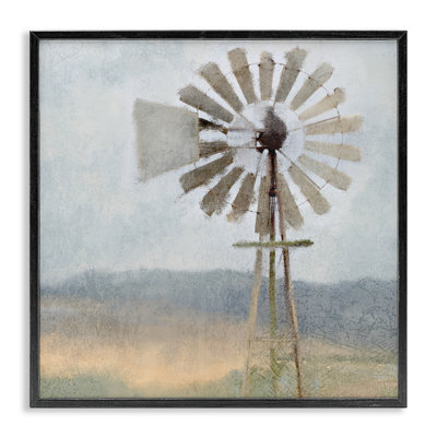 «Neutral Blue Windmill Breeze Farmyard» par Kimberly Allen, impression