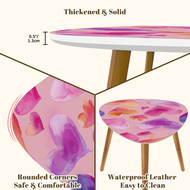 Ensemble de 2 tables basses gigognes Triangle