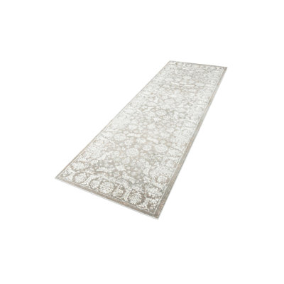 Tapis gris-ivoire Southwestern / Lodge Onyxx