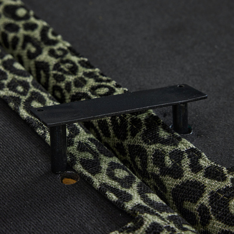 Canapé Comfy Chenille Leopard, Vert/noir