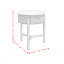 Ensemble de tables d'appoint 2 pièces en blanc et brun-table basse et table de bout, table de bout