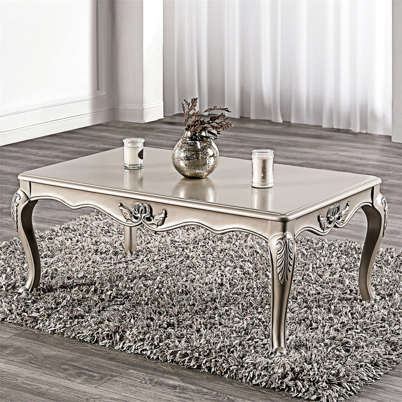 Table basse Traditional, H 20,5 po x L 53 po x l 30,5 po, Champagne