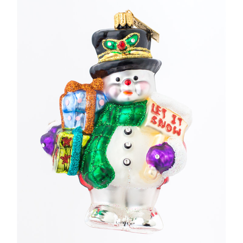 Ornement figurine suspendue bonhomme de neige
