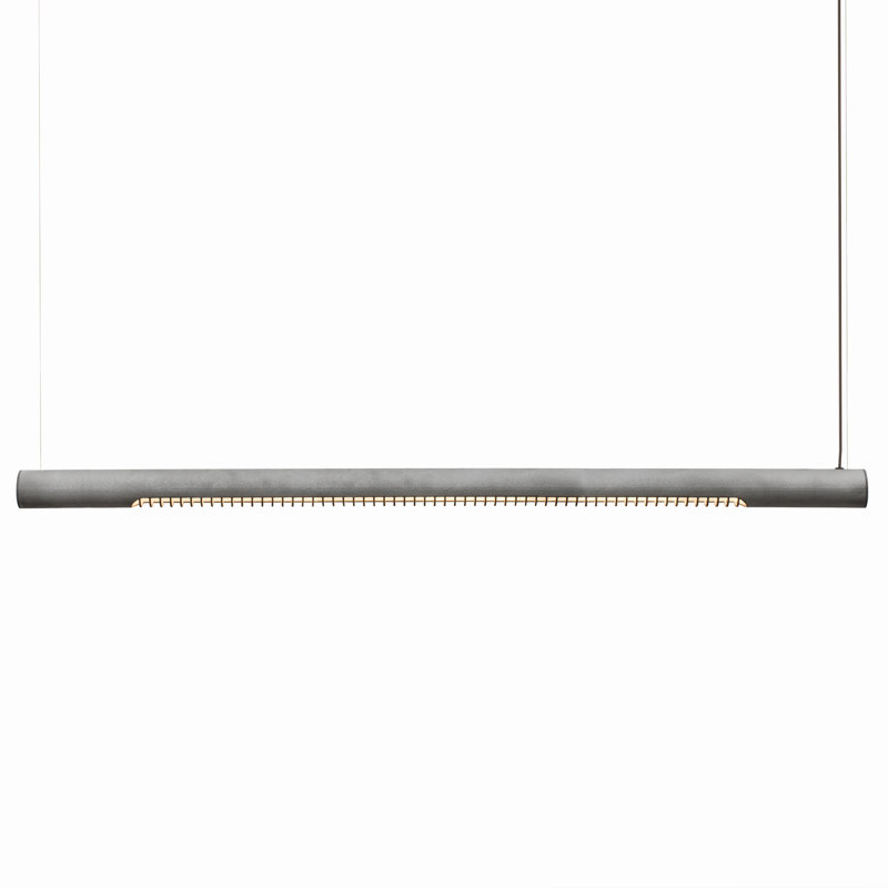 Luminaire suspendu Roest 150H zinc, H 2,5 po x l 59 po x P 2,5 po, Zinc