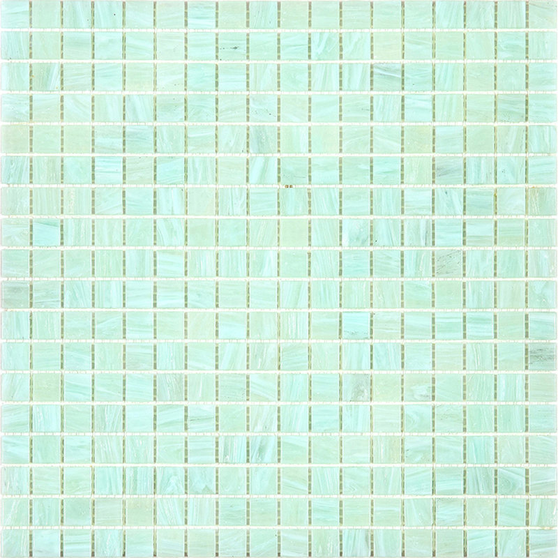 Skosh 0.6" x 0.6" Glass Grid Mosaic Wall & Floor Tile , Ice Green