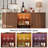 55.1'' Modern Bar Cabinet With Adjustable Shelves & RGB Lights, Wine Cabinet Sideboard Buffet With Wine Glass Holder & Wine Rack-178879641