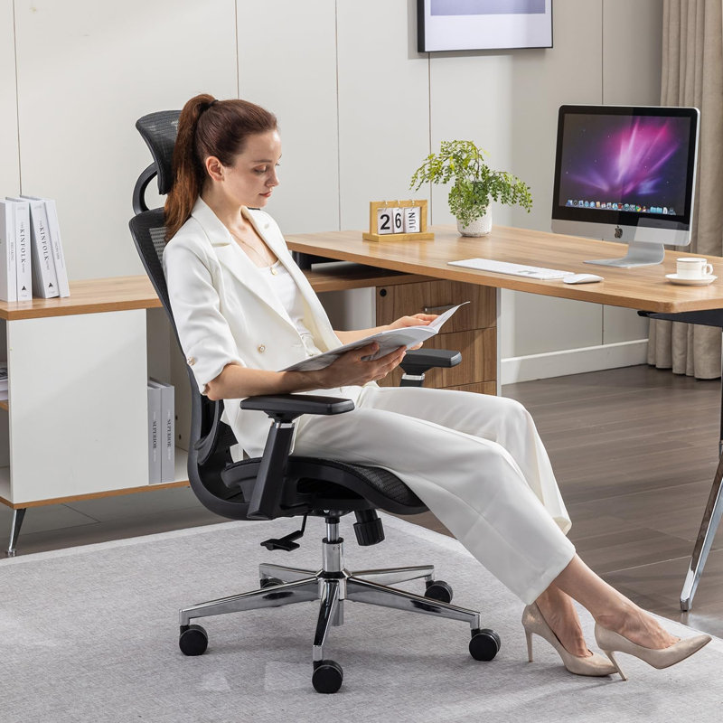Chaise de bureau Laurissa, Argent
