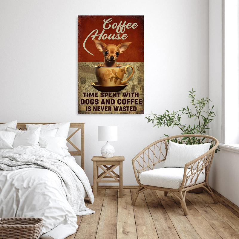 Chihuahua Coffee House, H 14 po x l 11 po x P 1,25 po