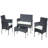 4 PC Patio Furniture Set Outdoor Patio Cushioned Seat Sofa