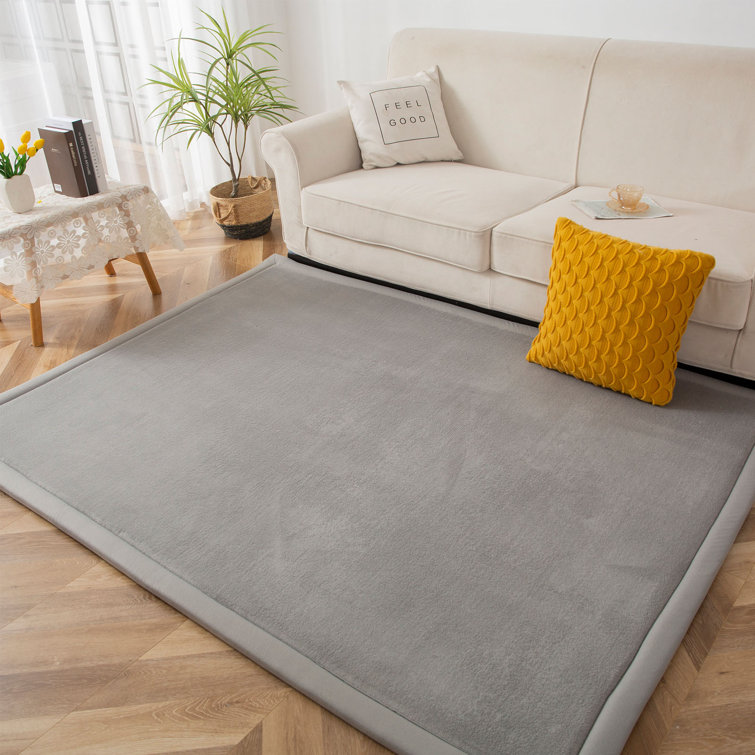 Rectangle Solid Colour Memory Foam Rug