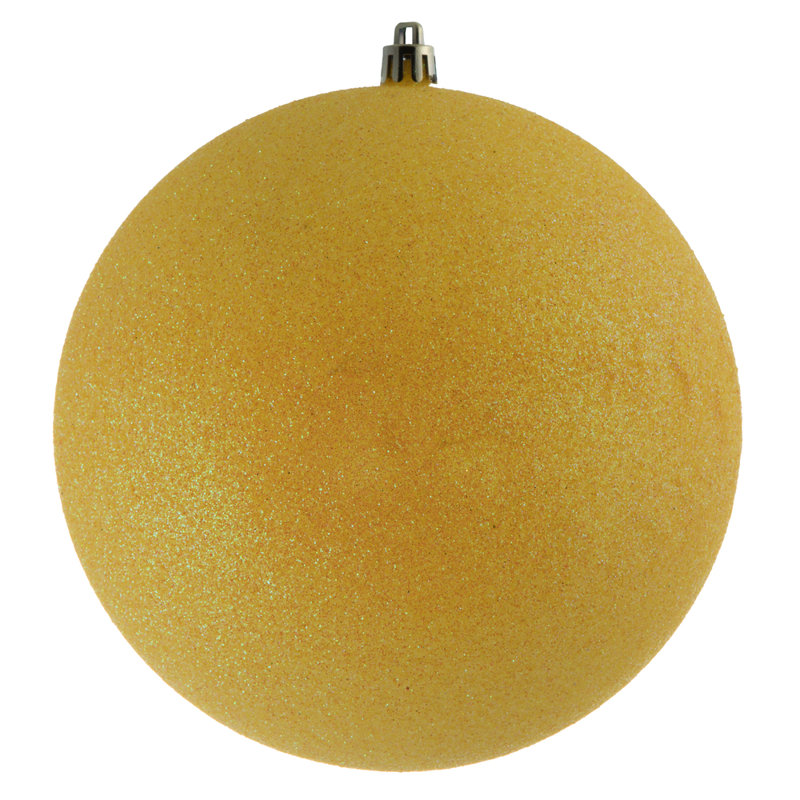 Décoration de boule décorative des Fêtes, Jaune, H 6 po x l 6 po x P 6 po
