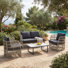 Ensemble de conversation pour patio 4 personnes avec table basse