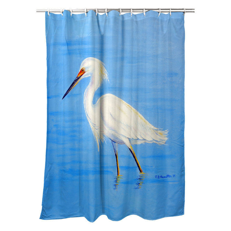 Rideau de douche simple aigrette snowy
