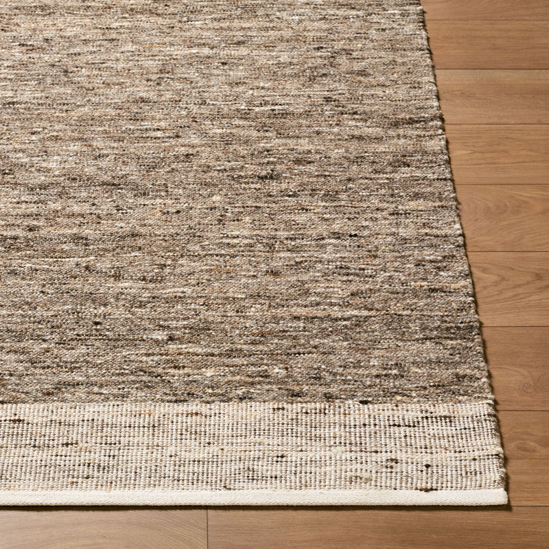 Tapis fait à la main Simplon, Taupe / gris anthracite / ivoire, Rectangle 9 pi x 12 pi