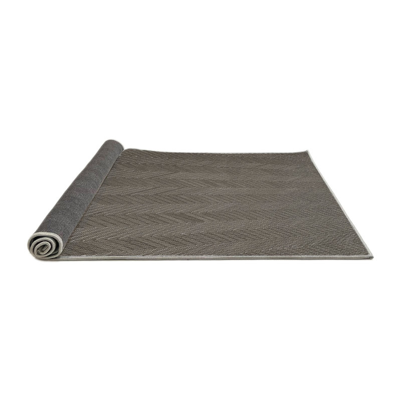 Tapis zone grise à motifs Himes, Rond 7 pi