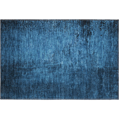 Premium Machine Washable Cerrito AMF554 Navy 9' x 12' Rug