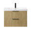 Livia 30" Wall-mounted Single Bathroom Vanity with White Artificial Drop-in Sink without Mirror