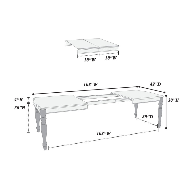 Aceyyi Extendable Dining Table
