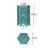 Side Table With Sunburst Cut Out Design-399795449