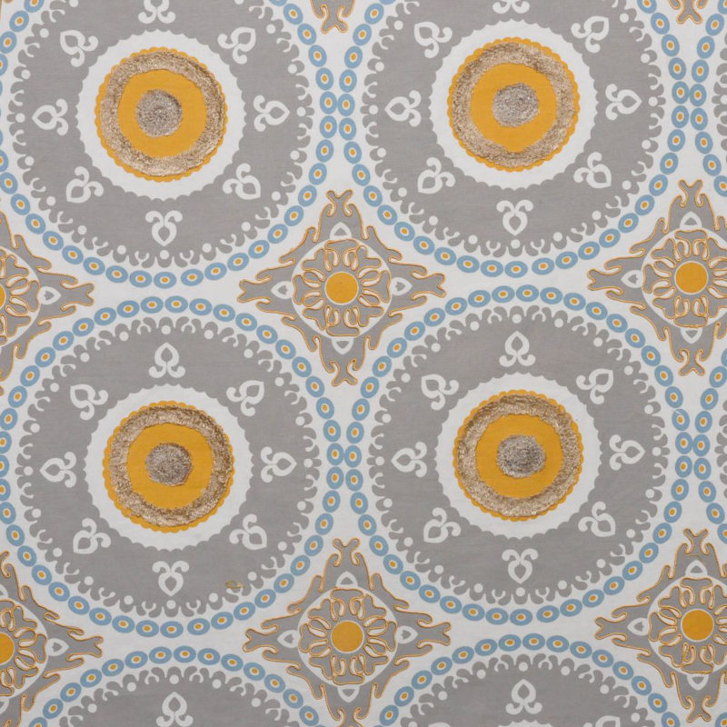 Allure Medallion Fabric, Gray