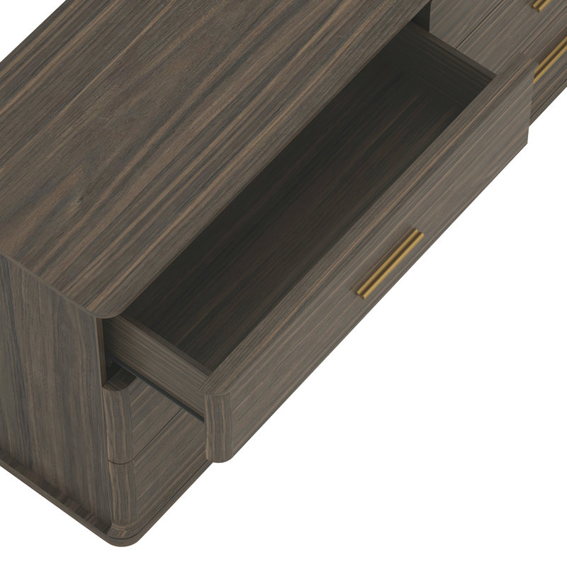 Commode double 6 tiroirs Clifford, Noyer