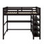 Lit mezzanine double avec tablettes et bureau-1835368699