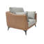 Canapé 38,6 po moderne gris / brun à siège simple, canapé contemporain pour chambre à coucher-1612674733