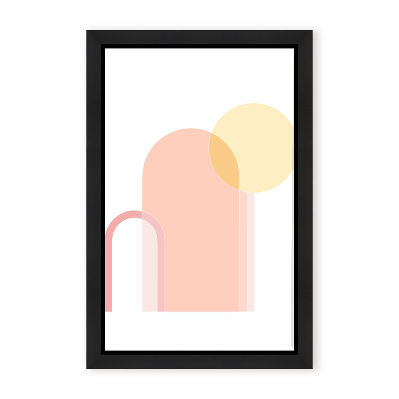 Summer Rendezvous Print by Stefanie Bales, 12" H x 8" W x 2.375" D, Framed Canvas, Black