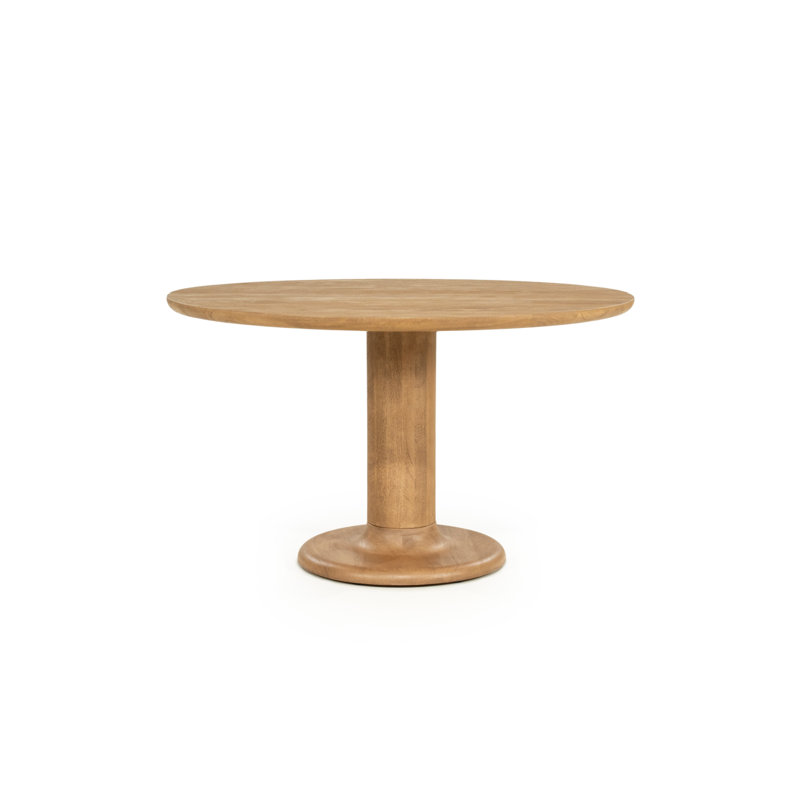 Coco Round Solid Wood Dining Table, Natural
