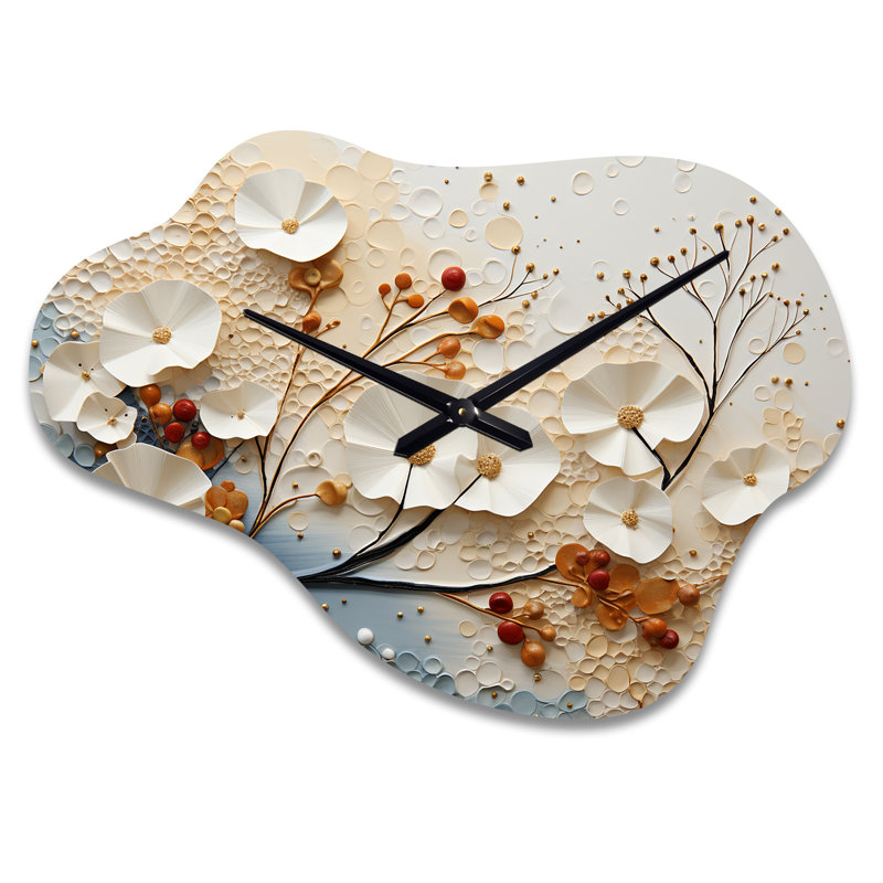 Horloge murale Doughman Ethereal Elegance - Collages asymétriques abstraits, Petit