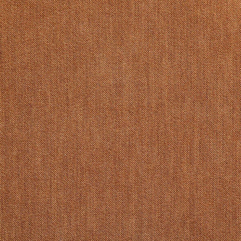Chaise de salle à manger rembourrée en tissu Riccio Performance, Noir teint / laiton brossé, Cognac