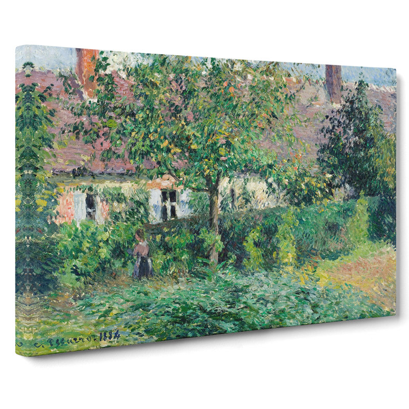 The Peasant House by Camille Pissarro - Wrapped Canvas Painting, 40cm H x 60cm W x 3cm D
