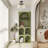 Ava 13.2" Mouth-blown Round Clear Glass Semi Flush Mount