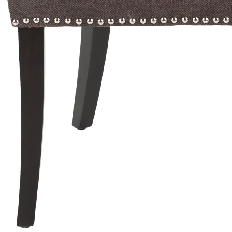 Jappic 21.7'' H Cotton Upholstered Parsons Chair, Black Faux Leather