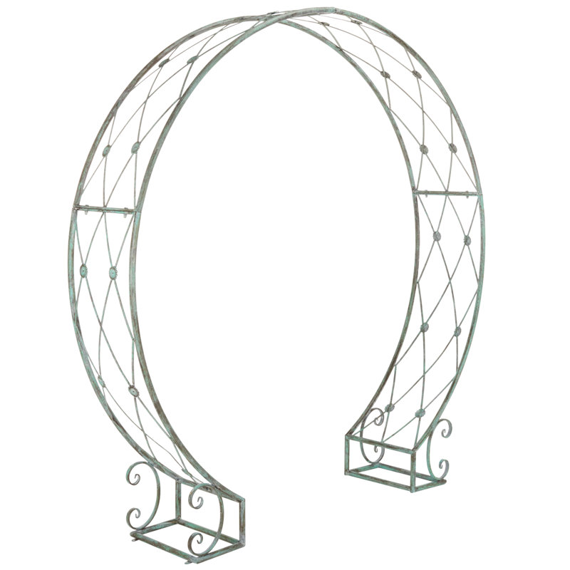Safavieh Mizell Moon Gateway Arbour, Antique Green
